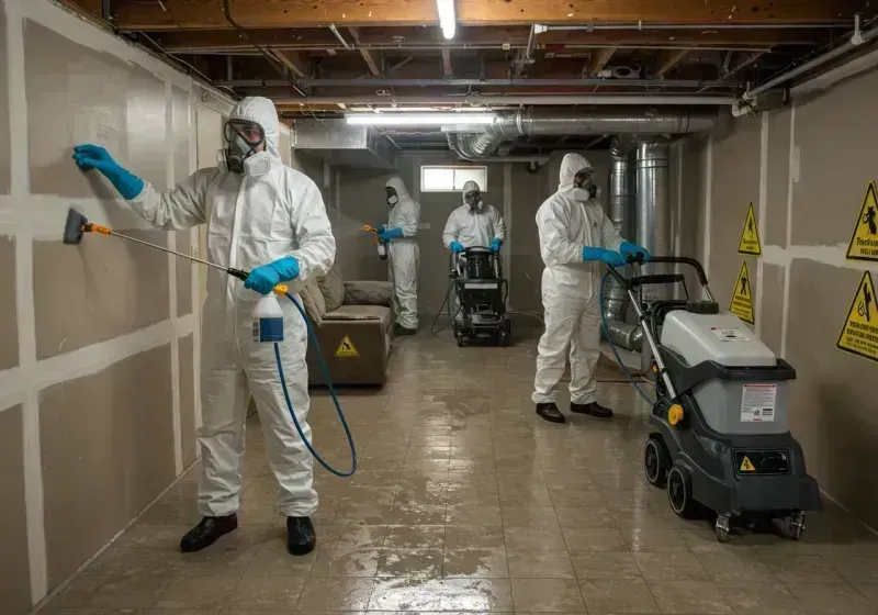 Basement Moisture Removal and Structural Drying process in Caddo County, OK